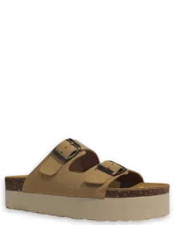 New hylton Mules Femme 6019 miley beige compensée