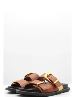 steve madden Mules Femme Arch-e Slides Cuir Marron