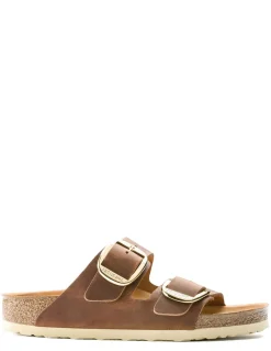 Outlet birkenstock Mules Femme Arizona Big Buckle Leoi Cognac Hex