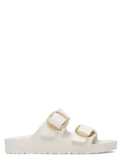 New birkenstock Mules Femme Arizona EVA Blanc/Boucles Dorées