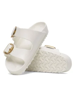 New birkenstock Mules Femme Arizona EVA Blanc/Boucles Dorées