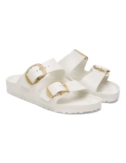 New birkenstock Mules Femme Arizona EVA Blanc/Boucles Dorées