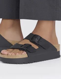 birkenstock Mules Femme Arizona Platform Flex Bf Black Vegan