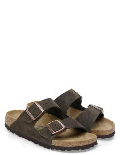 birkenstock Mules Femme arizona suede leather Marron