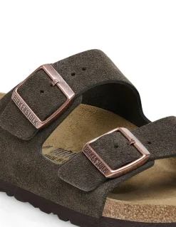 birkenstock Mules Femme arizona suede leather Marron