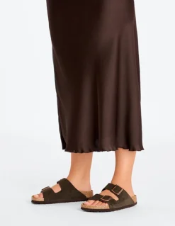 birkenstock Mules Femme arizona suede leather Marron