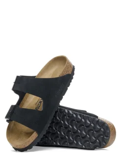 birkenstock Mules femme arizona suede leather noir