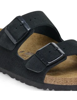 birkenstock Mules femme arizona suede leather noir