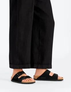 birkenstock Mules femme arizona suede leather noir