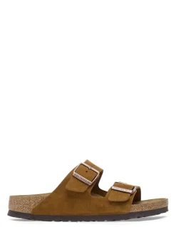 Sale birkenstock Mules femme arizona suede leather marron