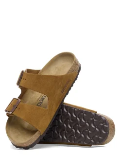 Sale birkenstock Mules femme arizona suede leather marron