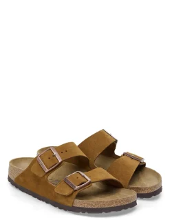 Sale birkenstock Mules femme arizona suede leather marron