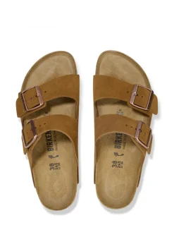 Sale birkenstock Mules femme arizona suede leather marron