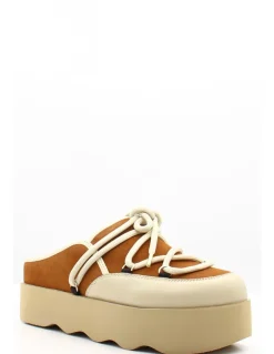 Outlet scholl Mules Femme Lindsay Camel
