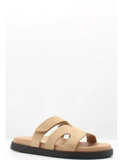 Hot steve madden Mules Femme Missile Beige Cuir