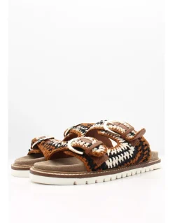 Discount hylton Mules femme tressée Myrina Brown