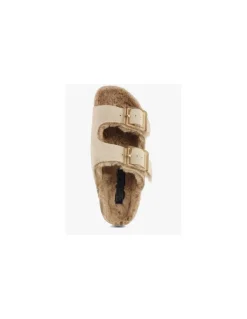 colors of california Mules fourrées suede furry bio 2 buckles