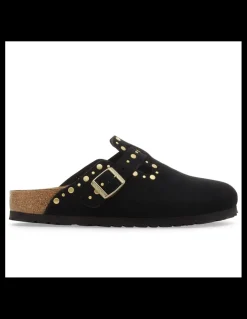 Discount birkenstock Mules Hiver Femme Boston Rivet Leve Black