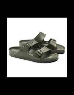 New birkenstock mules homme arizona eva caoutchouc kaki