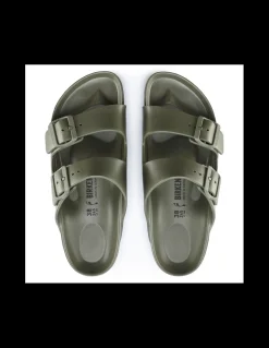 New birkenstock mules homme arizona eva caoutchouc kaki