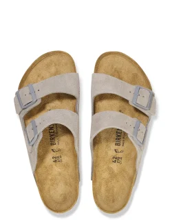 Discount birkenstock Mules Homme Arizona Suede Leather Beige