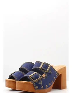 Discount sandro rosi Sabots à Talons Femme 9068 Denim