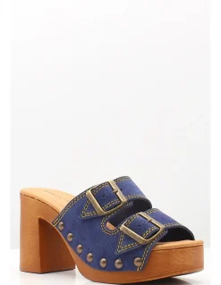 Discount sandro rosi Sabots à Talons Femme 9068 Denim