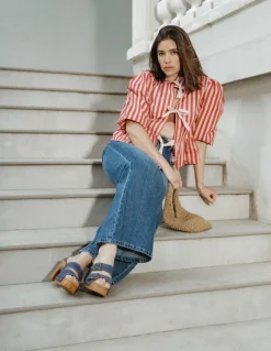 Discount sandro rosi Sabots à Talons Femme 9068 Denim