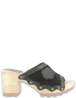 Hot kickers Sabots à talons femme kick woodstok daim noir