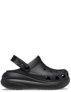 Outlet crocs sabots compensées femme classic crush clog noir
