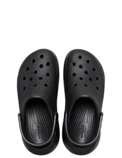 Outlet crocs sabots compensées femme classic crush clog noir