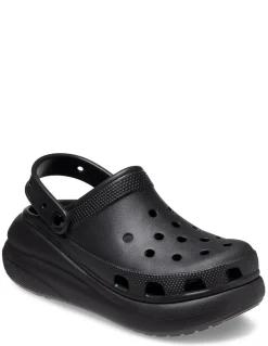 Outlet crocs sabots compensées femme classic crush clog noir