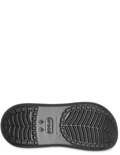 Outlet crocs sabots compensées femme classic crush clog noir