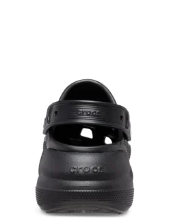Outlet crocs sabots compensées femme classic crush clog noir