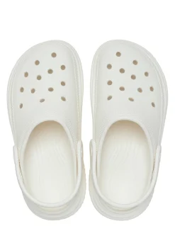 Sale crocs Sabots Compensés Femme Stomp Clog Chk Blanc