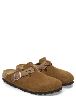 Outlet birkenstock Sabots Femme Boston Leve Braided Mink Marron