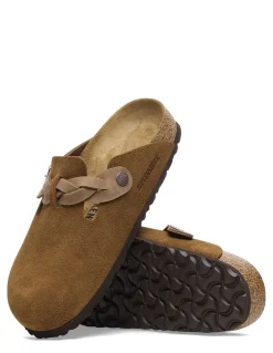 Outlet birkenstock Sabots Femme Boston Leve Braided Mink Marron