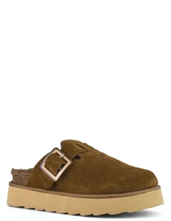 Outlet colors of california Sabots Femme cow suede platform Marron