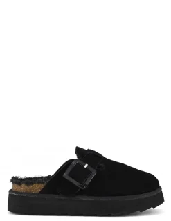 Sale colors of california Sabots Femme cow suede platform noir