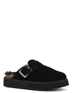 Sale colors of california Sabots Femme cow suede platform noir