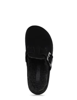 Sale colors of california Sabots Femme cow suede platform noir