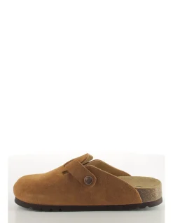 New scholl Sabots Femme FAE Daim Marron