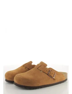 New scholl Sabots Femme FAE Daim Marron