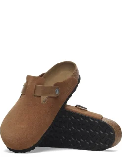 Discount birkenstock Sabots Homme boston suède Marron