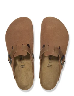 Discount birkenstock Sabots Homme boston suède Marron