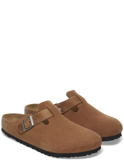 Discount birkenstock Sabots Homme boston suède Marron