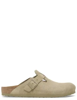 Online birkenstock Sabots Mixte Boston Suede Leather Fadded Khaki