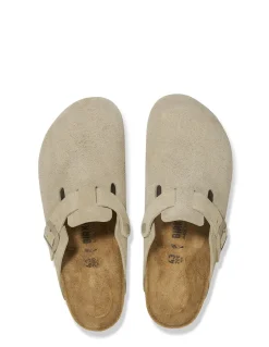 Online birkenstock Sabots Mixte Boston Suede Leather Fadded Khaki