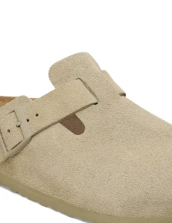 Online birkenstock Sabots Mixte Boston Suede Leather Fadded Khaki