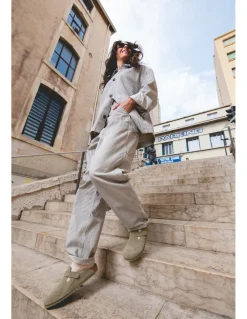 Online birkenstock Sabots Mixte Boston Suede Leather Fadded Khaki